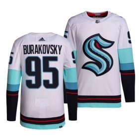Män Ishockey Seattle Kraken tröja Andre Burakovsky 95 Adidas Vit Authentic